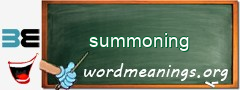 WordMeaning blackboard for summoning